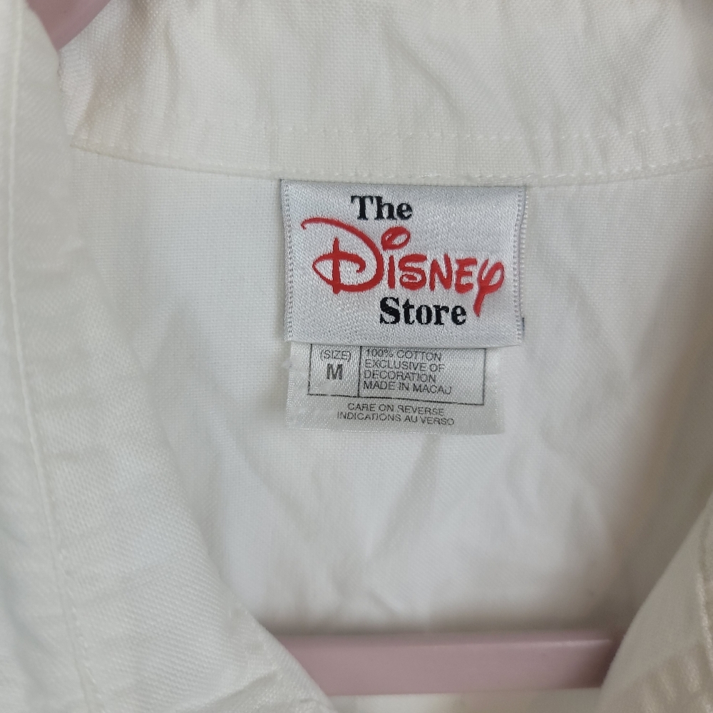 Vintage Disney Store White Button Up Shirt size M - Picture 4 of 8